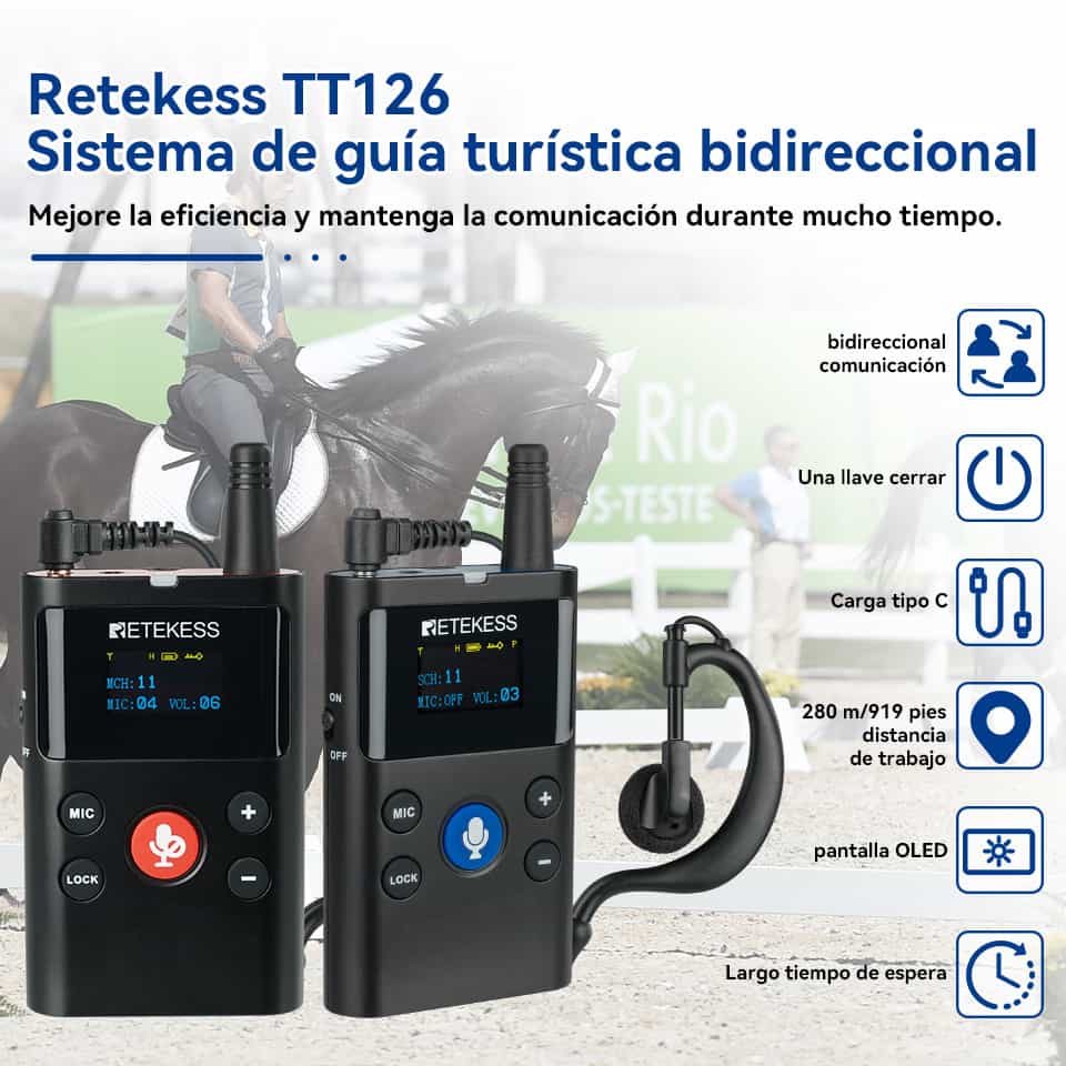 sistema-de-guia-turistico-bidirecciona-tt126-retekess sistema-de-guia-turistico-bidirecciona-tt126-retekess